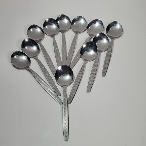 Vintage Set of 12 Rostfrei Small Spoons - Picture 4 of 11